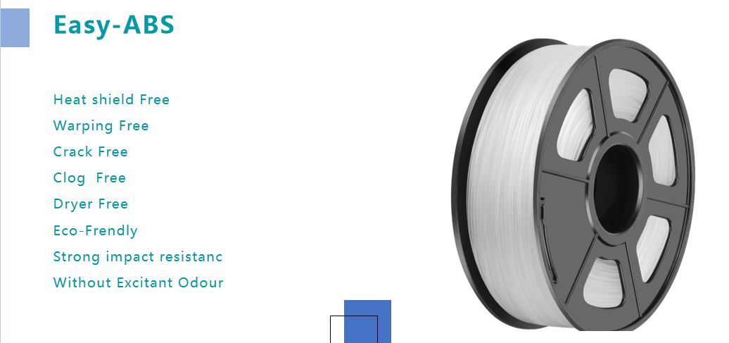 SUNLU Easy ABS filament 1.75mm 1KG spool